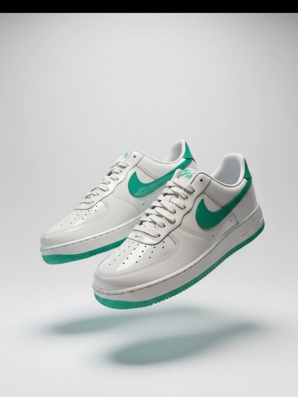 Nike Air Force 1 Low Men's '07 PRM Platinum Tint/Stadium Green New With No Box .